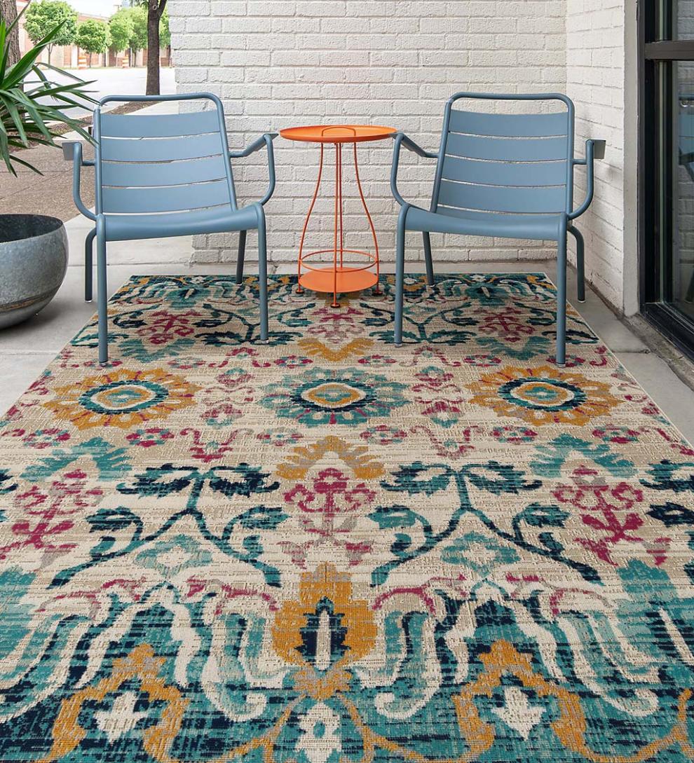 Plow &amp; Hearth Synthetic Rugs | Indoor Living Indoor/Outdoor Oakland Garden Polypropylene Rug