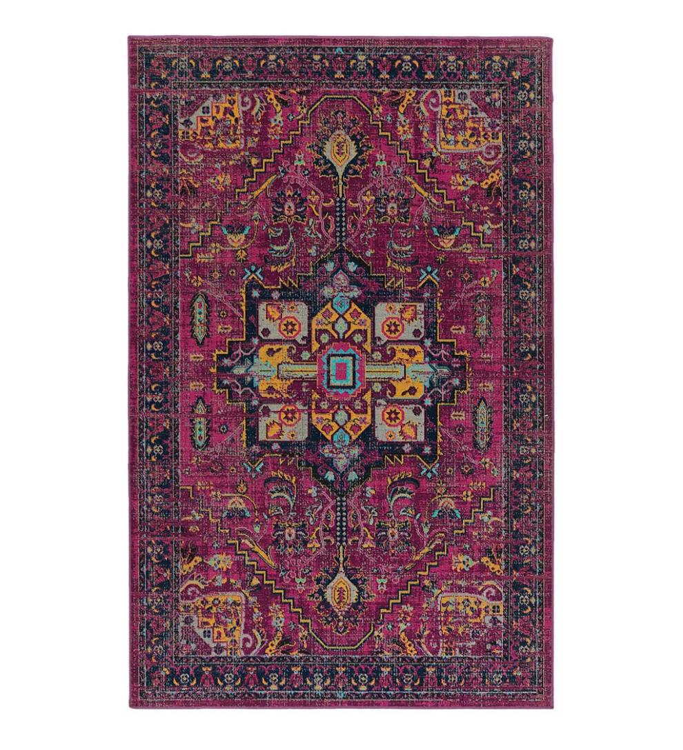 Plow &amp; Hearth Synthetic Rugs | Indoor Living Indoor/Outdoor Oakland Medallion Polypropylene Rug