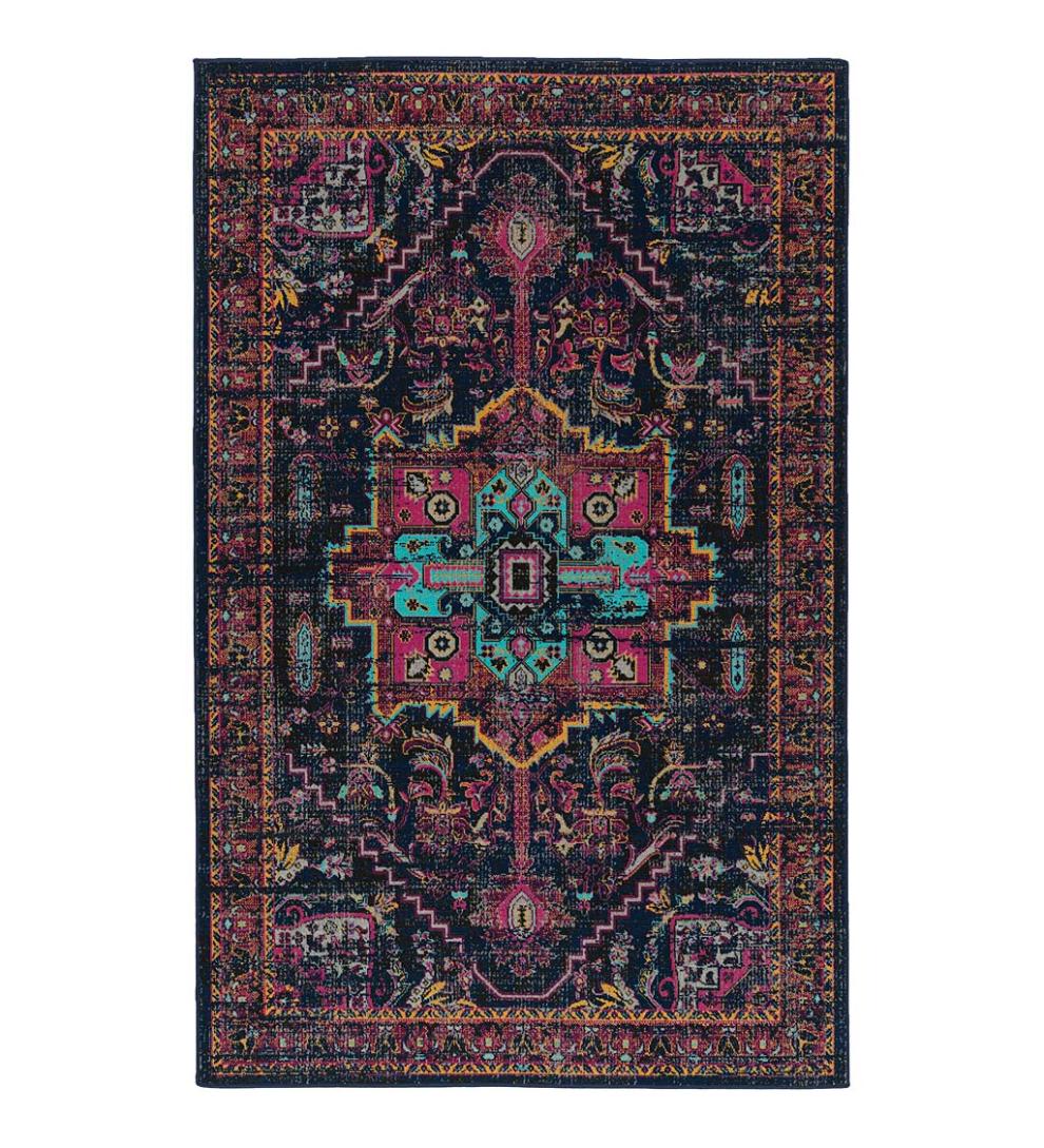 Plow &amp; Hearth Synthetic Rugs | Indoor Living Indoor/Outdoor Oakland Medallion Polypropylene Rug