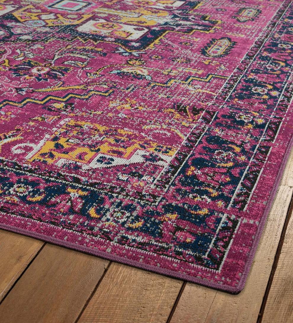 Plow &amp; Hearth Synthetic Rugs | Indoor Living Indoor/Outdoor Oakland Medallion Polypropylene Rug