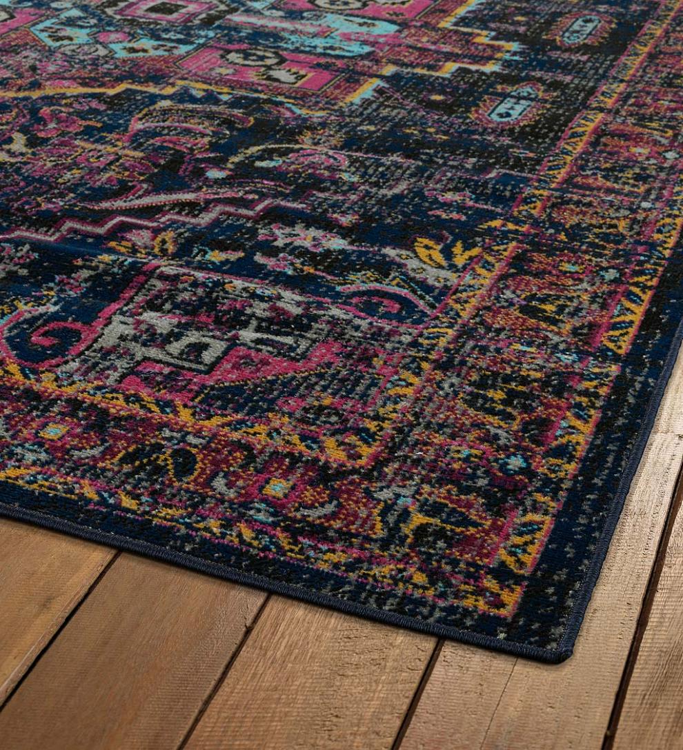 Plow &amp; Hearth Synthetic Rugs | Indoor Living Indoor/Outdoor Oakland Medallion Polypropylene Rug