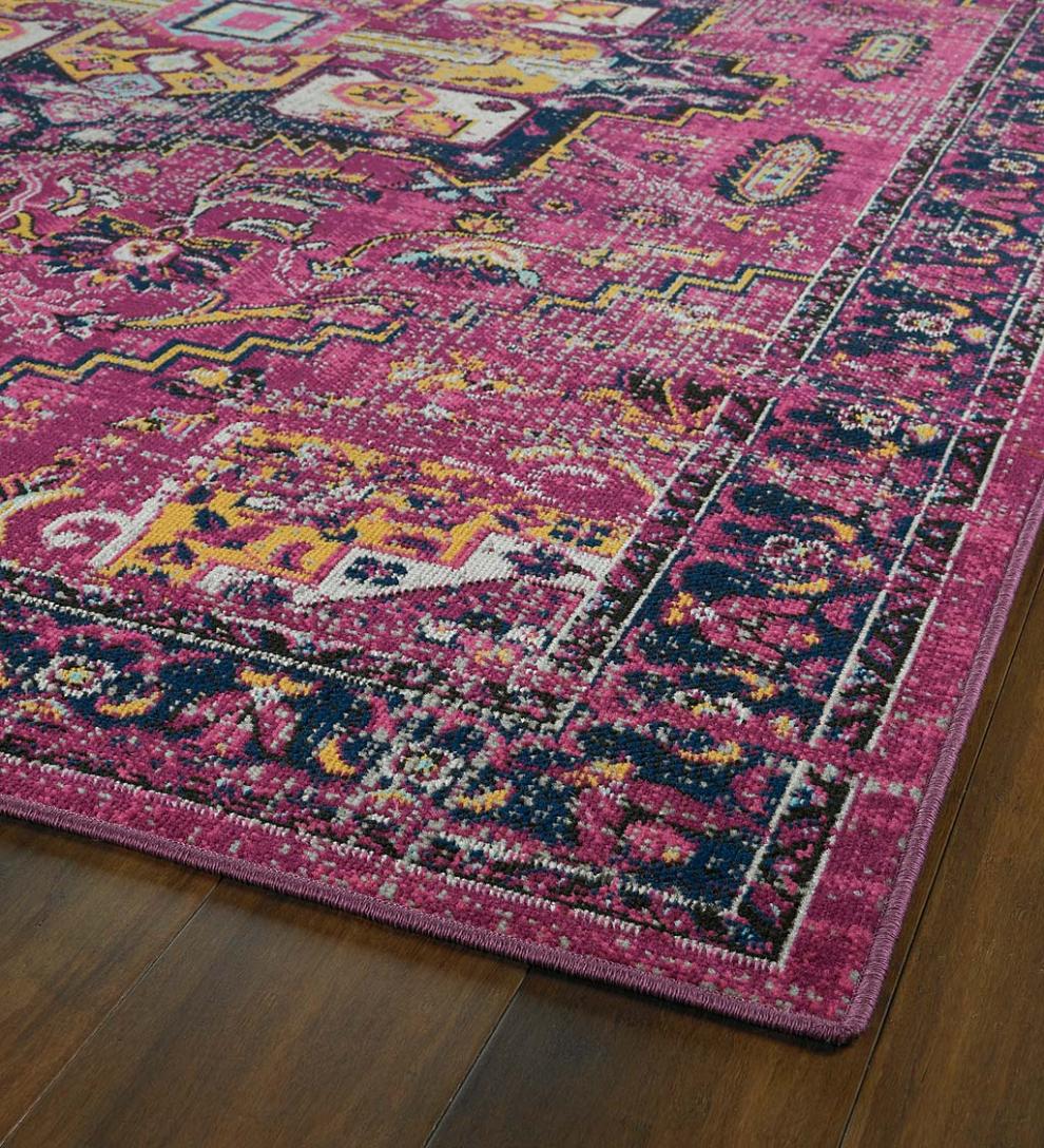 Plow &amp; Hearth Synthetic Rugs | Indoor Living Indoor/Outdoor Oakland Medallion Polypropylene Rug