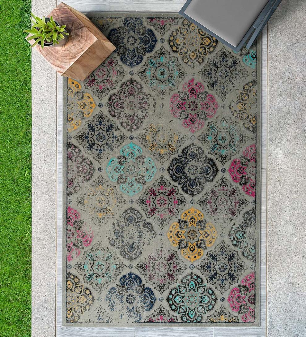 Plow &amp; Hearth Synthetic Rugs | Indoor Living Indoor/Outdoor Oakland Panel Polypropylene Rug