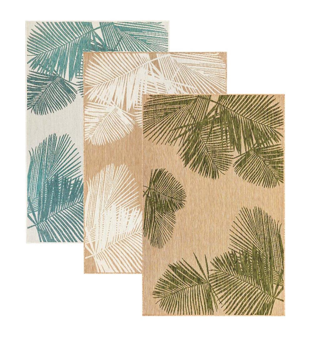 Plow &amp; Hearth Synthetic Rugs | Indoor Living Indoor/Outdoor Textured Palms Polypropylene Rug