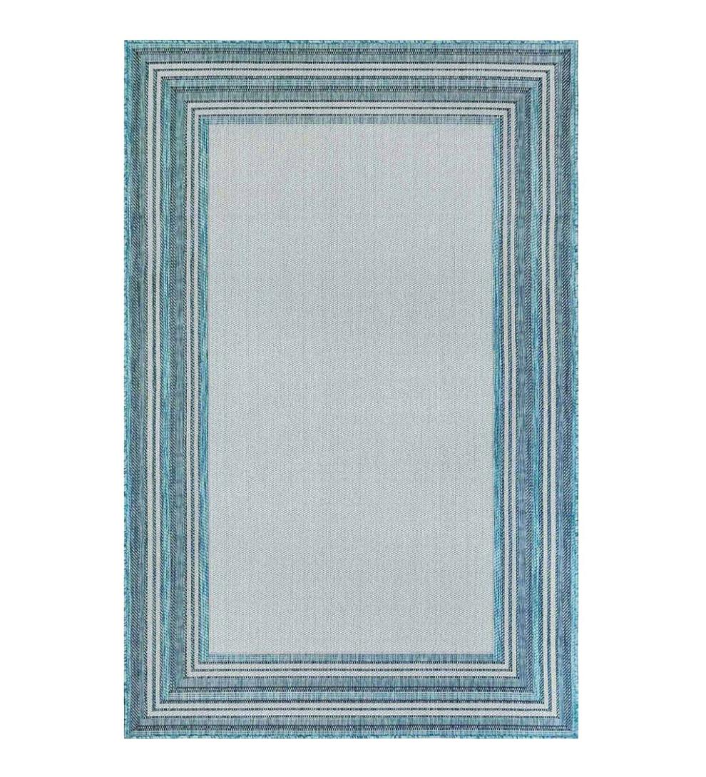 Plow &amp; Hearth Synthetic Rugs | Indoor Living Indoor/Outdoor Textured Polypropylene Border Rug