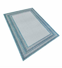 Plow &amp; Hearth Synthetic Rugs | Indoor Living Indoor/Outdoor Textured Polypropylene Border Rug