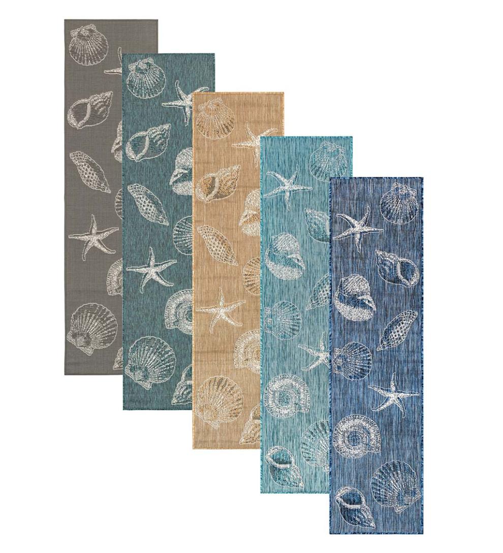 Plow &amp; Hearth Synthetic Rugs | Indoor Living Indoor/Outdoor Textured Shells Polypropylene Rug