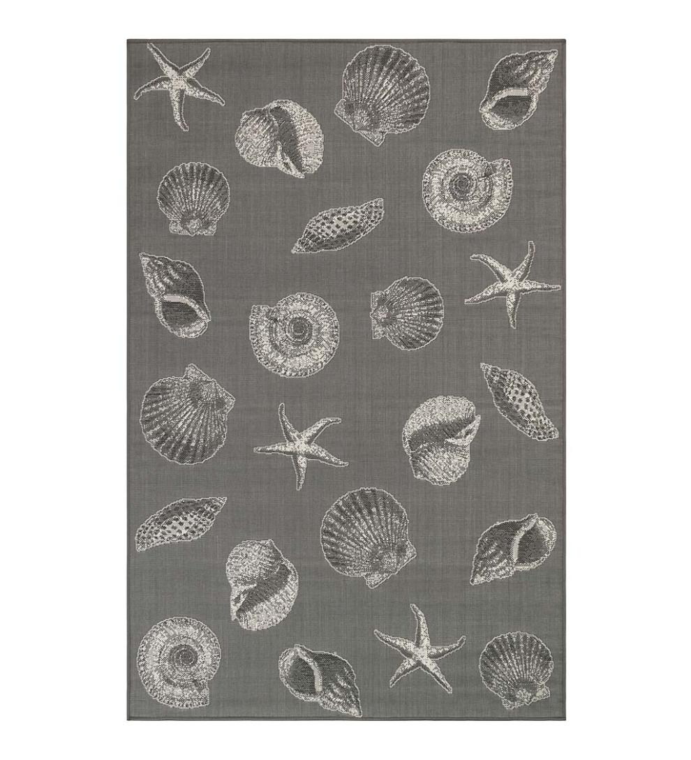 Plow &amp; Hearth Synthetic Rugs | Indoor Living Indoor/Outdoor Textured Shells Polypropylene Rug