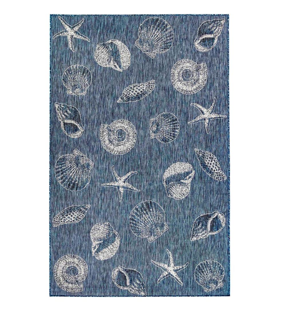 Plow &amp; Hearth Synthetic Rugs | Indoor Living Indoor/Outdoor Textured Shells Polypropylene Rug