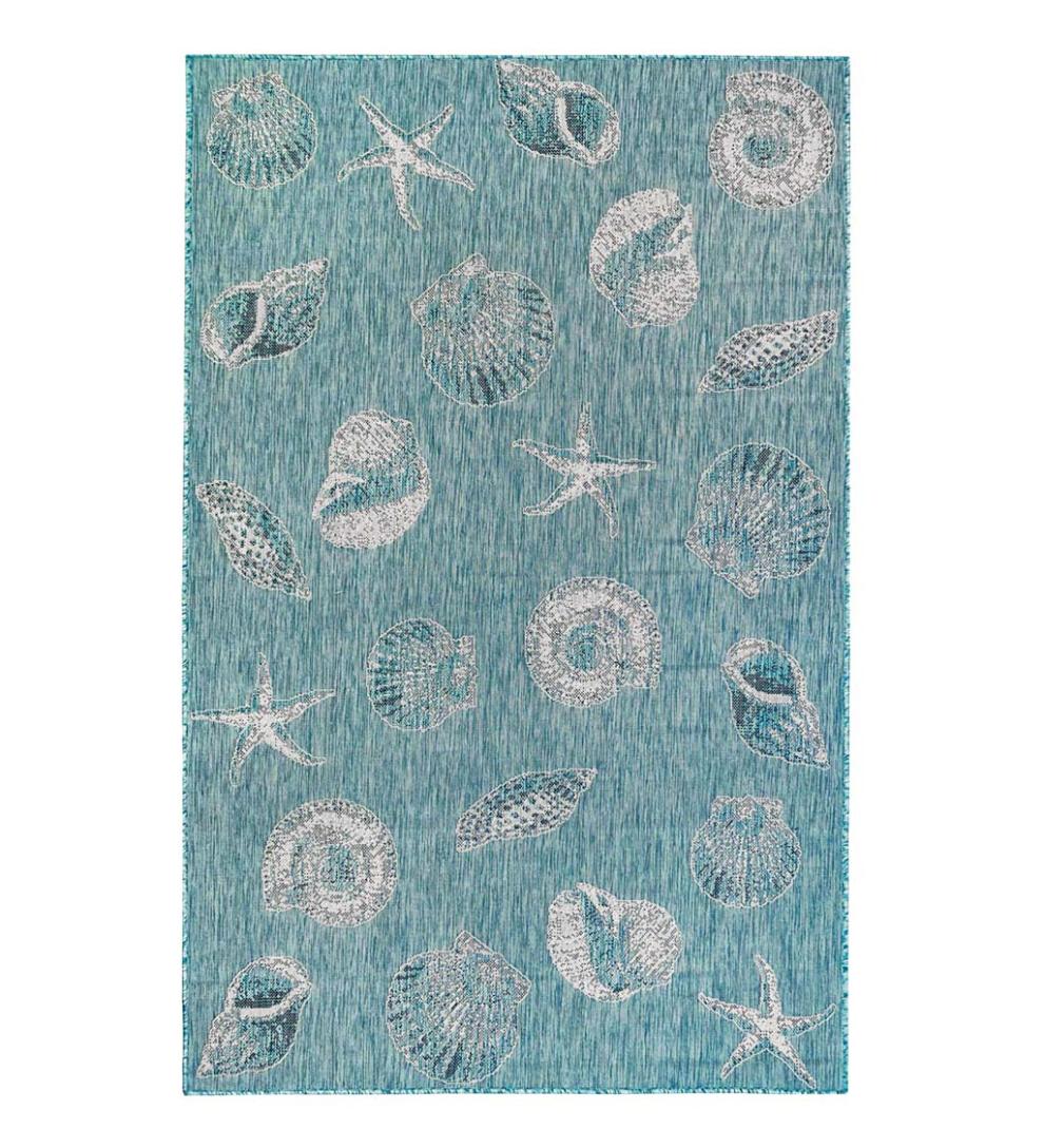 Plow &amp; Hearth Synthetic Rugs | Indoor Living Indoor/Outdoor Textured Shells Polypropylene Rug