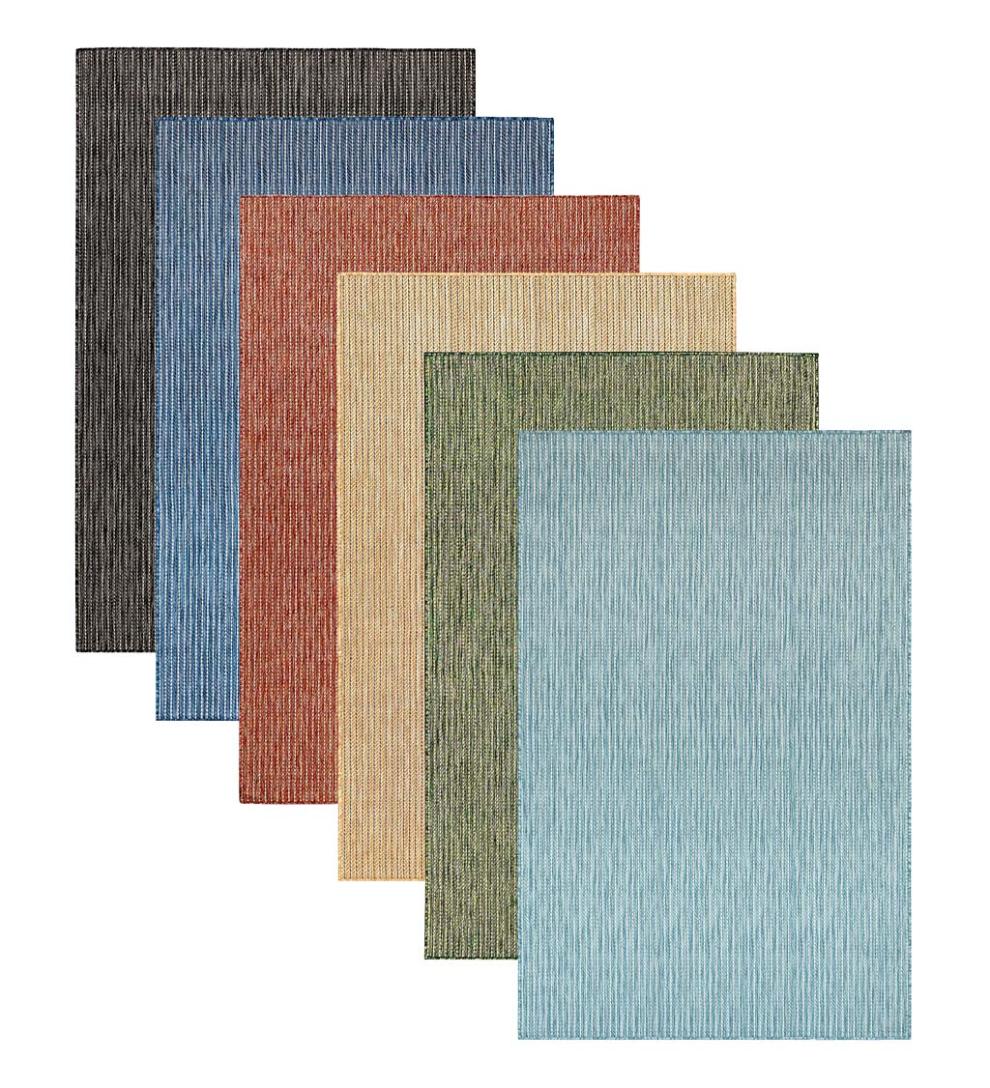 Plow &amp; Hearth Synthetic Rugs | Indoor Living Indoor/Outdoor Textured Stripe Polypropylene Rug