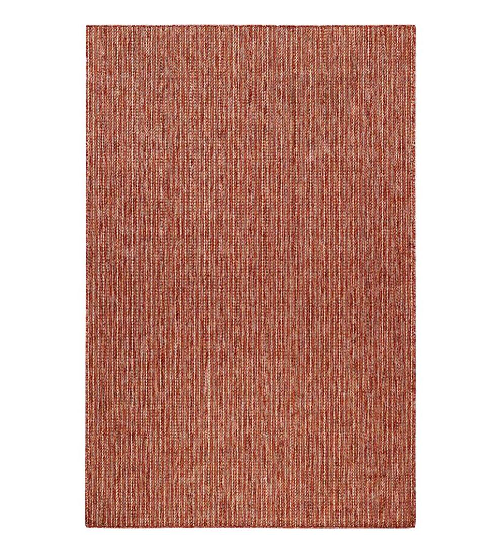 Plow &amp; Hearth Synthetic Rugs | Indoor Living Indoor/Outdoor Textured Stripe Polypropylene Rug