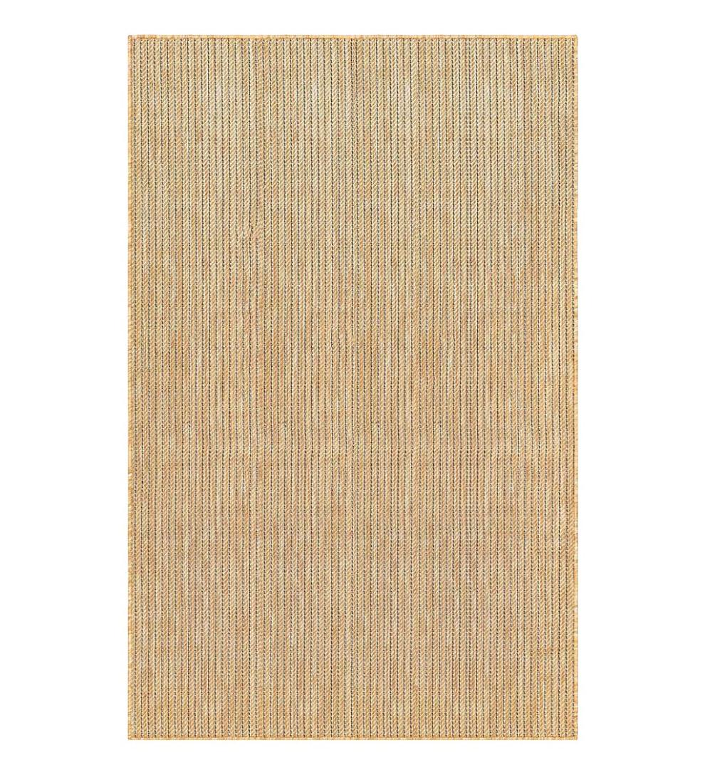 Plow &amp; Hearth Synthetic Rugs | Indoor Living Indoor/Outdoor Textured Stripe Polypropylene Rug