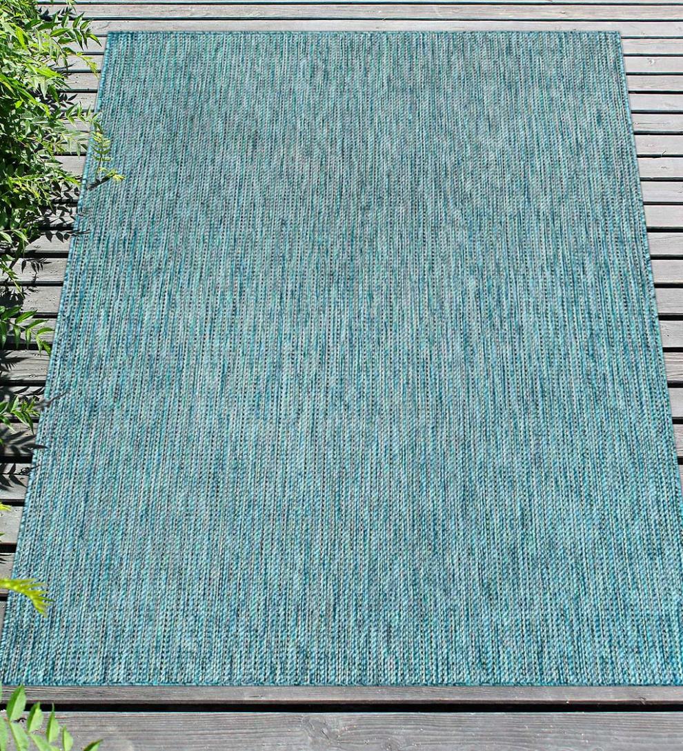 Plow &amp; Hearth Synthetic Rugs | Indoor Living Indoor/Outdoor Textured Stripe Polypropylene Rug