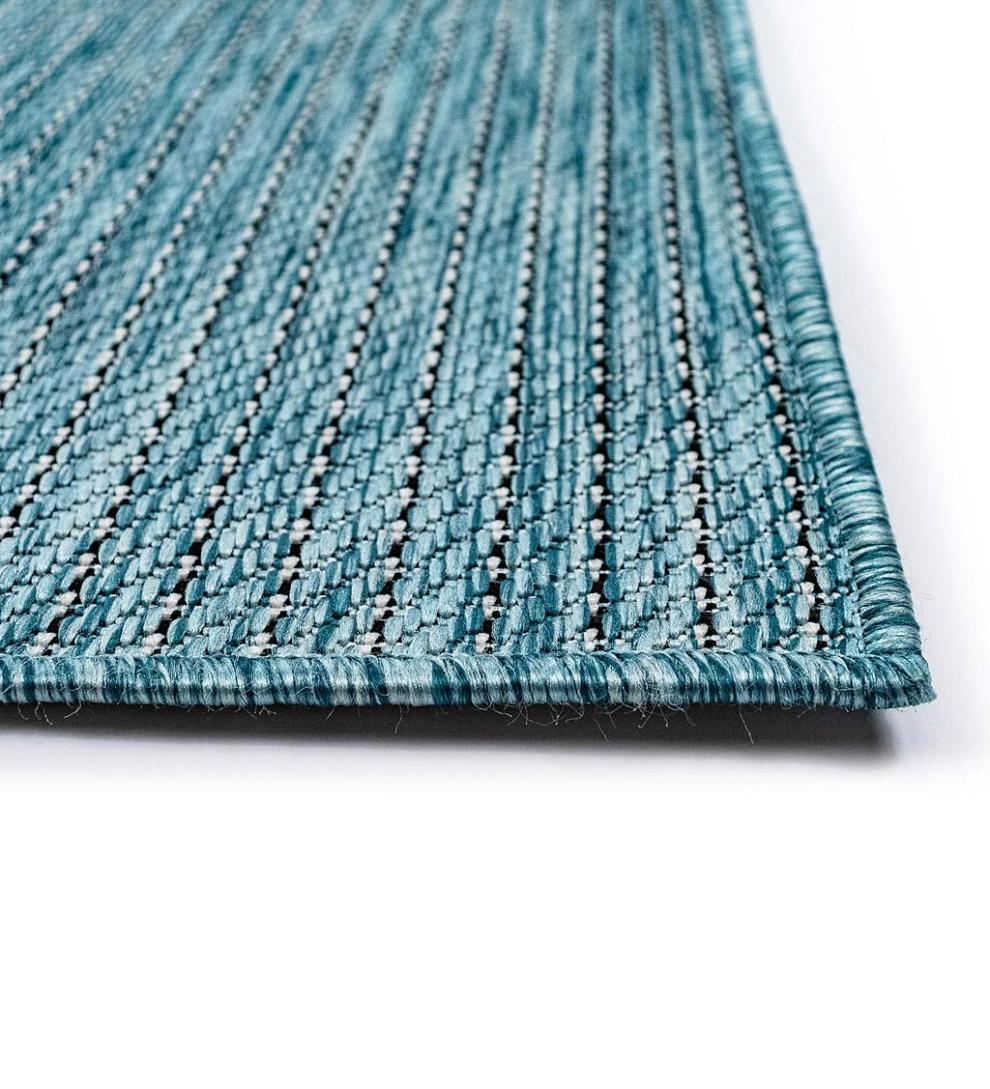 Plow &amp; Hearth Synthetic Rugs | Indoor Living Indoor/Outdoor Textured Stripe Polypropylene Rug
