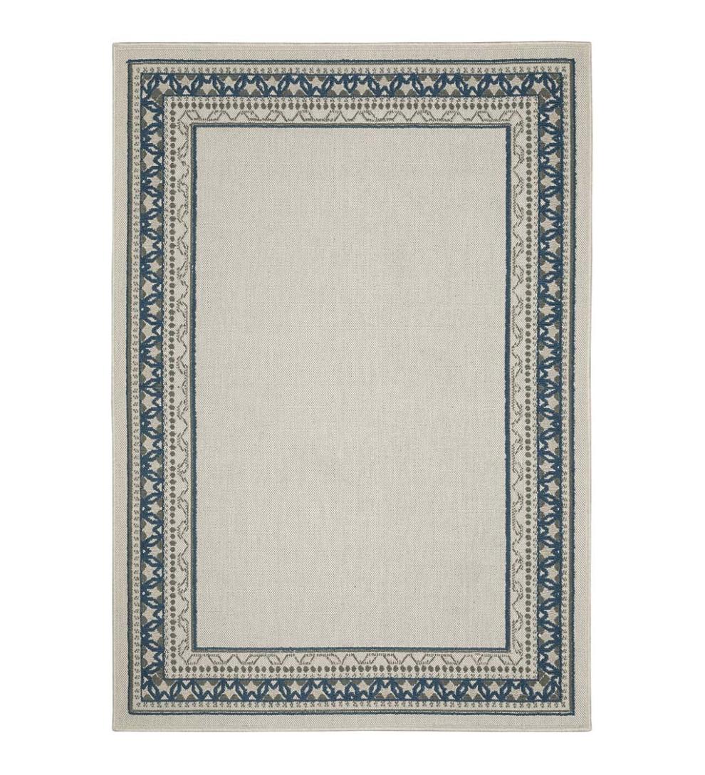 Plow &amp; Hearth Synthetic Rugs | Indoor Living Indoor/Outdoor York Border Polypropylene Rug