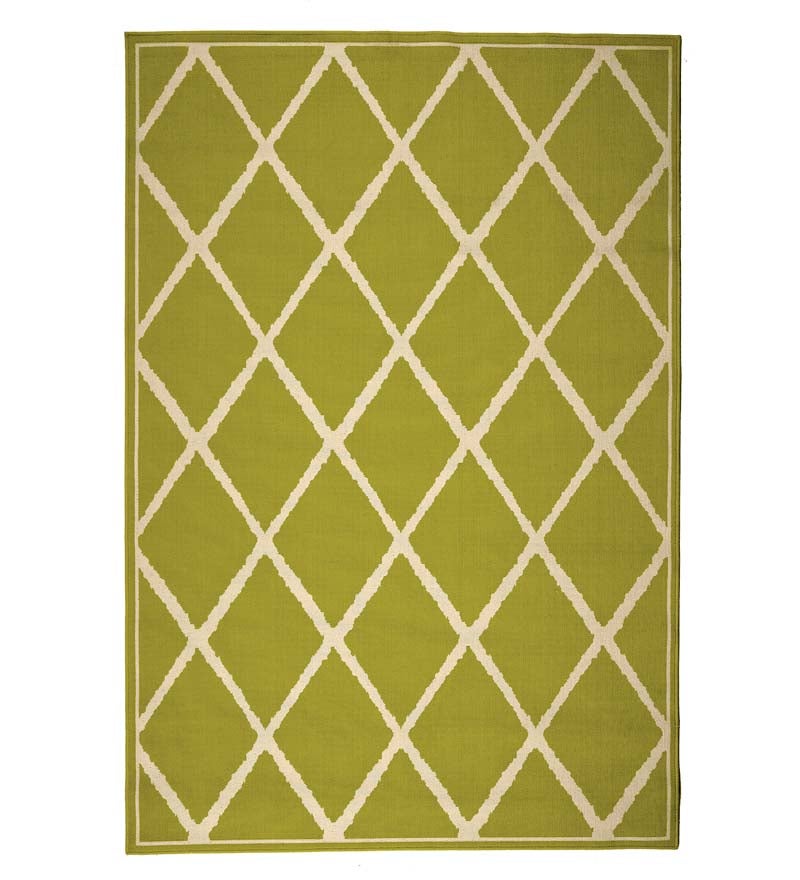 Plow &amp; Hearth Synthetic Rugs | Indoor Living Lattice Surry Indoor/Outdoor Polypropylene Area Rug