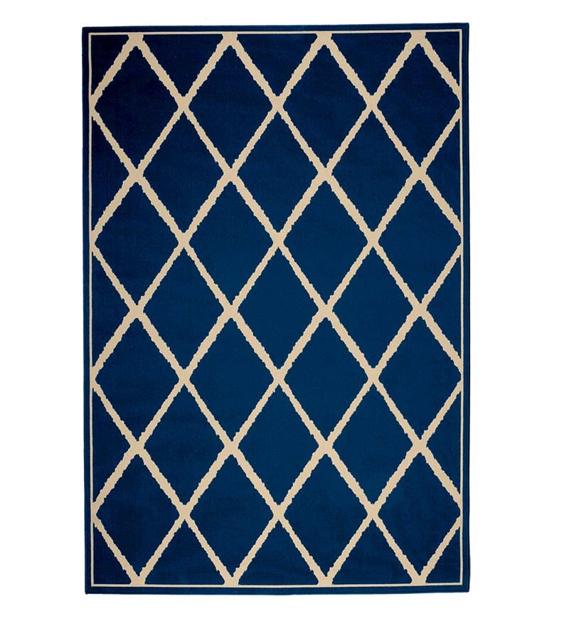 Plow &amp; Hearth Synthetic Rugs | Indoor Living Lattice Surry Indoor/Outdoor Polypropylene Area Rug