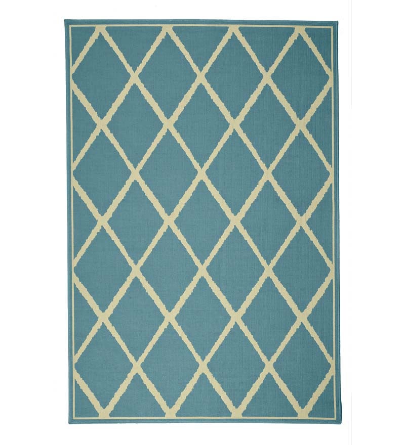 Plow &amp; Hearth Synthetic Rugs | Indoor Living Lattice Surry Indoor/Outdoor Polypropylene Area Rug