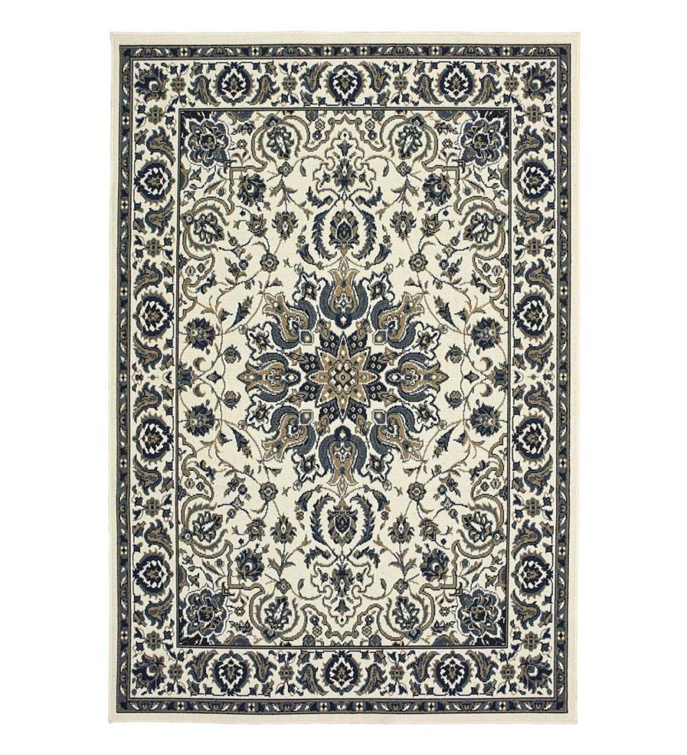 Plow &amp; Hearth Synthetic Rugs | Indoor Living Marston Medallion Polypropylene Area Rug