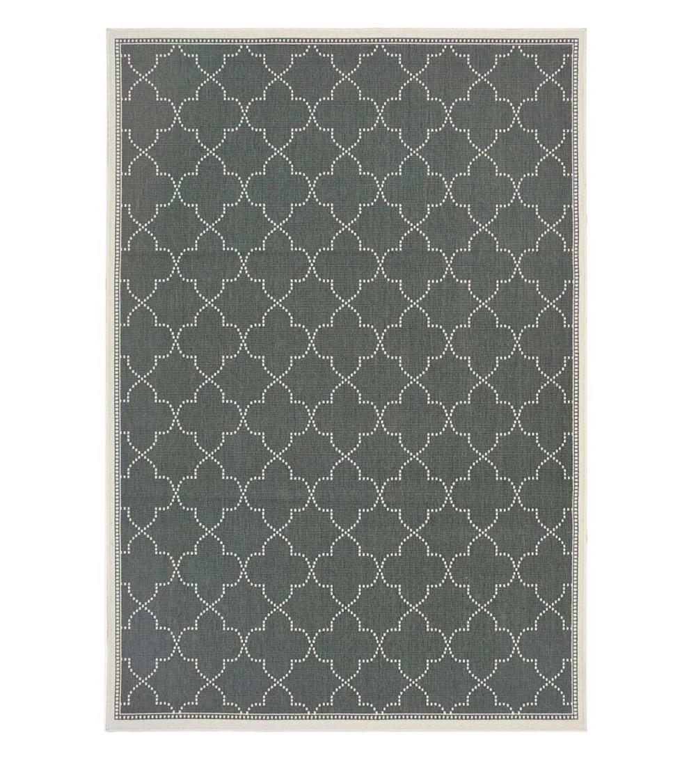 Plow &amp; Hearth Synthetic Rugs | Indoor Living Marston Quatrefoil Polypropylene Area Rug