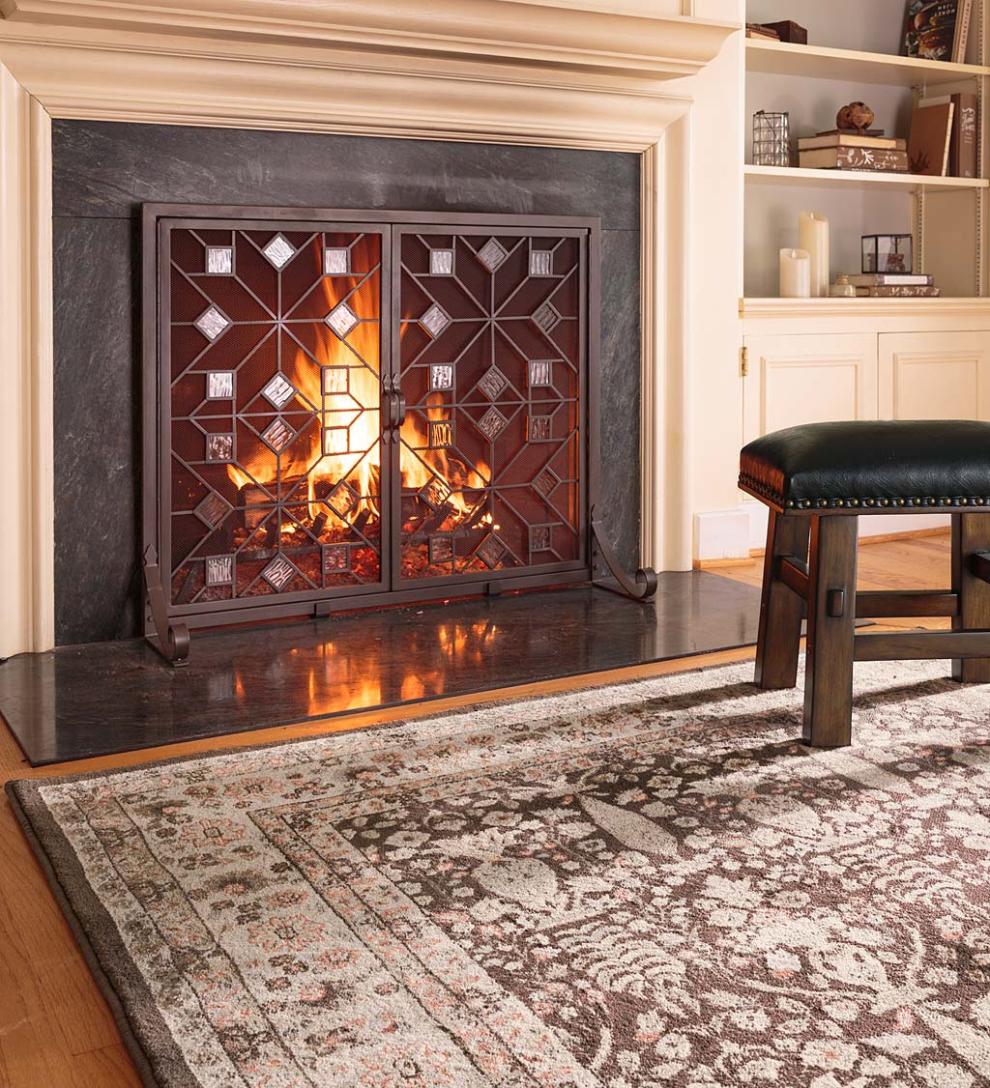 Plow &amp; Hearth Synthetic Rugs | Indoor Living Oak Lawn Polypropylene Rug
