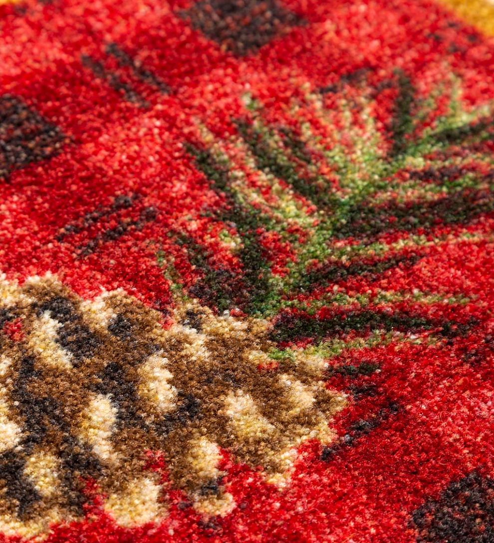 Plow &amp; Hearth Synthetic Rugs | Indoor Living Pine Cone Valley Plaid Endurastran Area Rug