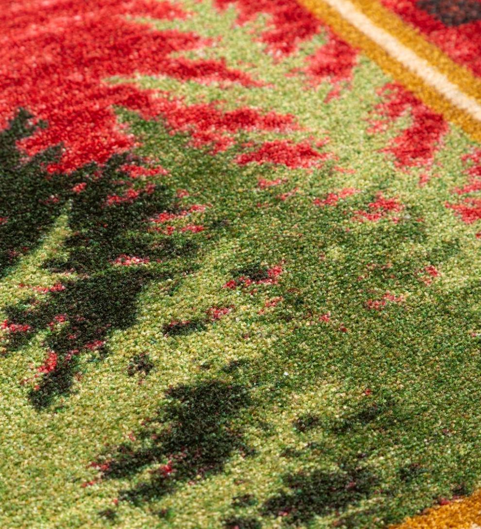 Plow &amp; Hearth Synthetic Rugs | Indoor Living Pine Cone Valley Plaid Endurastran Area Rug