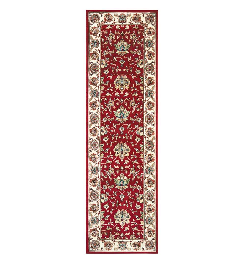 Plow &amp; Hearth Synthetic Rugs | Indoor Living Sheridan Border Polypropylene Rug