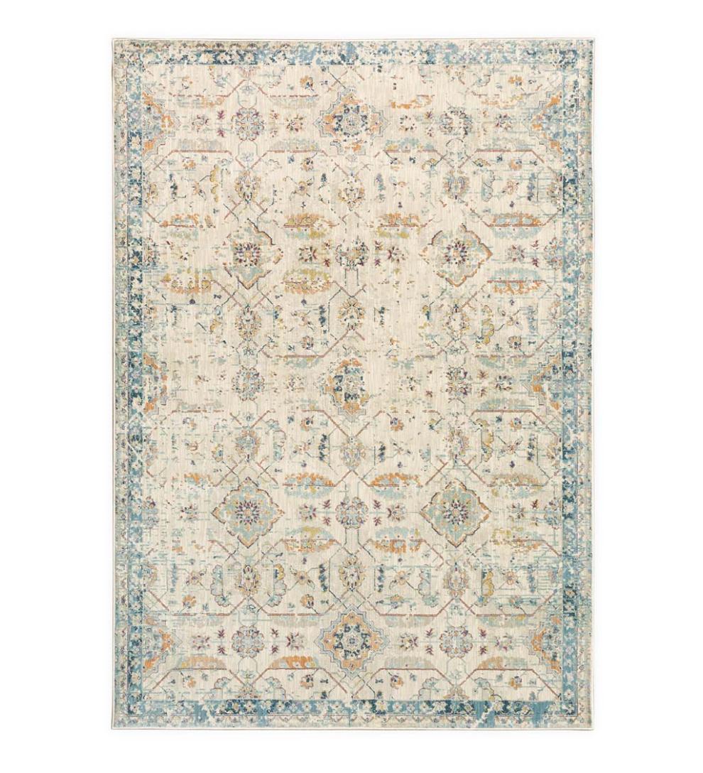 Plow &amp; Hearth Synthetic Rugs | Indoor Living Silver City Heritage Polypropylene Rug