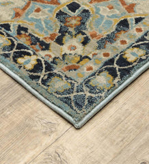 Plow &amp; Hearth Synthetic Rugs | Indoor Living Silver City Medallion Polypropylene Rug