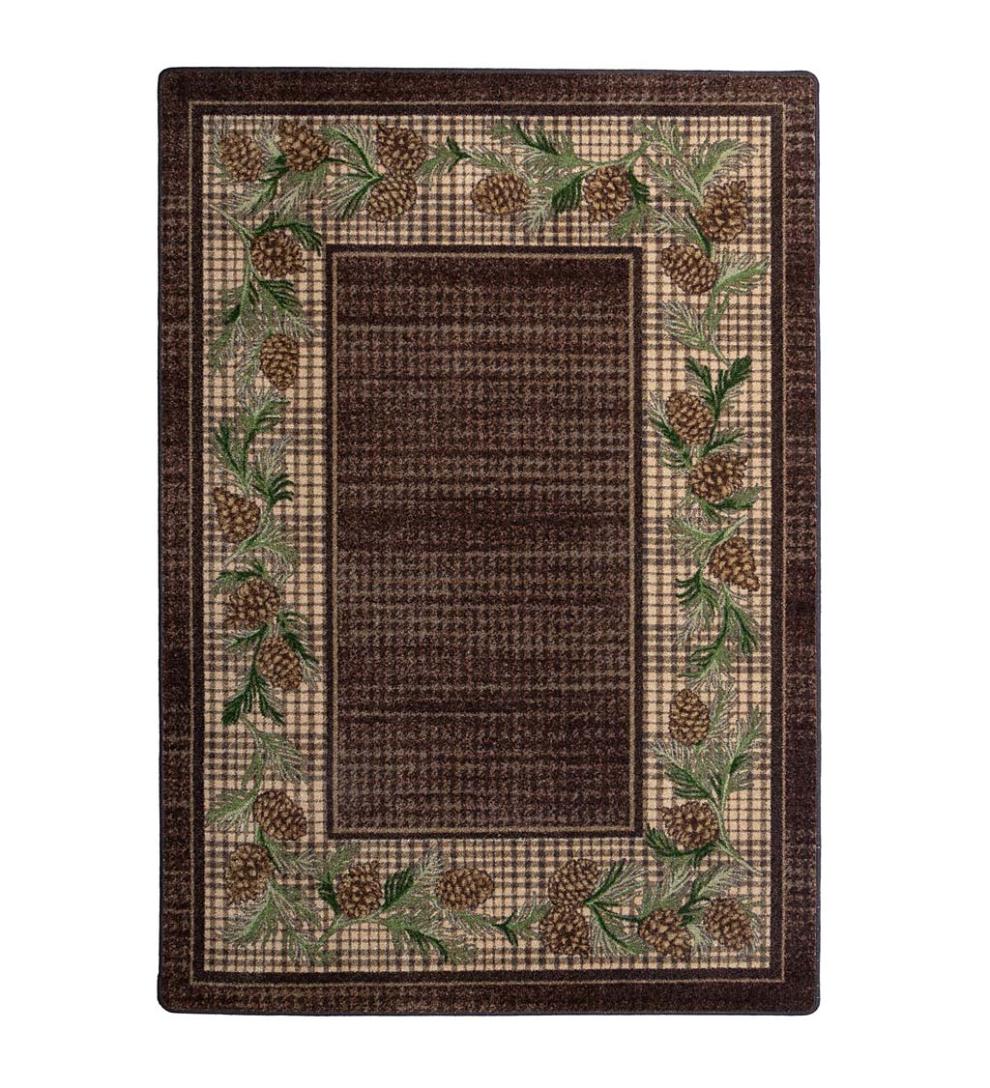 Plow &amp; Hearth Synthetic Rugs | Indoor Living Sweetwater Pine Plaid Endurastran Area Rug