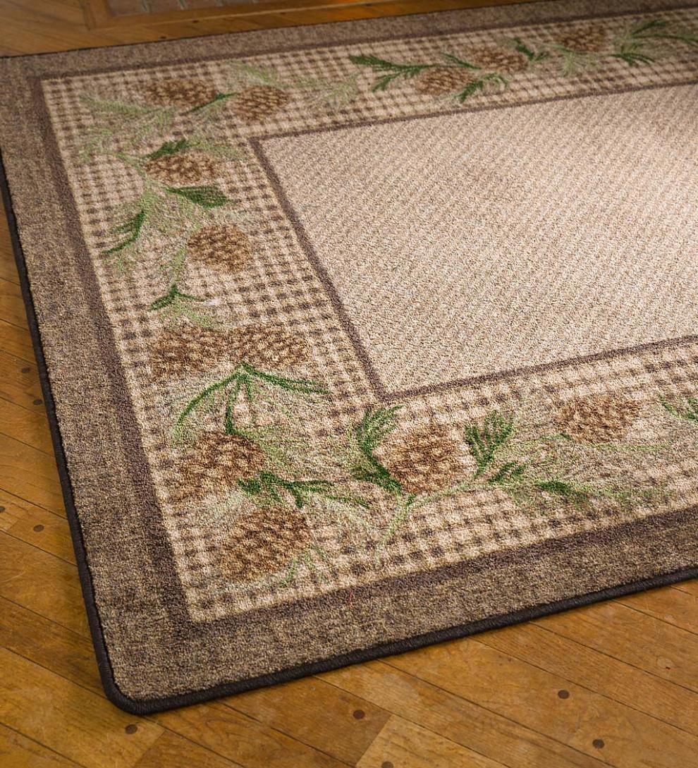 Plow &amp; Hearth Synthetic Rugs | Indoor Living Sweetwater Pine Plaid Endurastran Area Rug