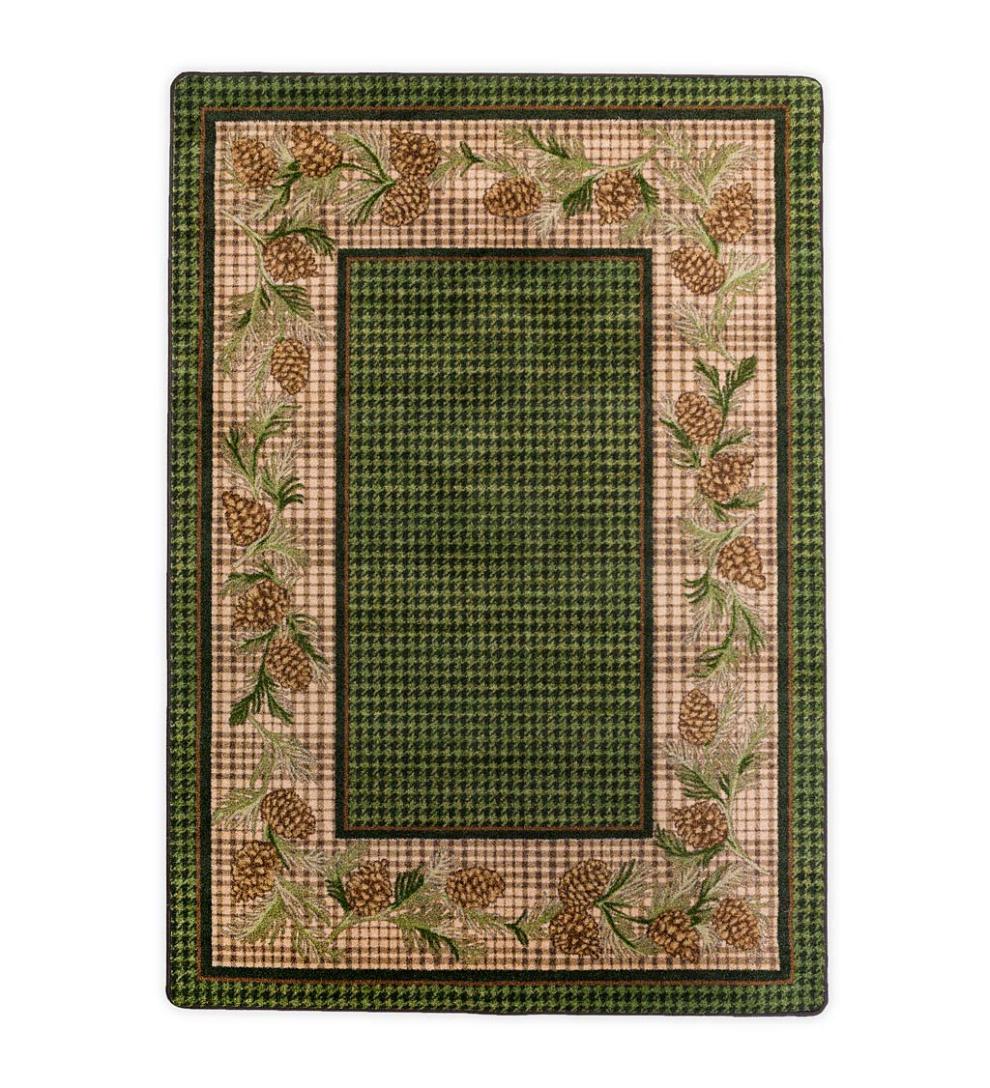 Plow &amp; Hearth Synthetic Rugs | Indoor Living Sweetwater Pine Plaid Endurastran Area Rug