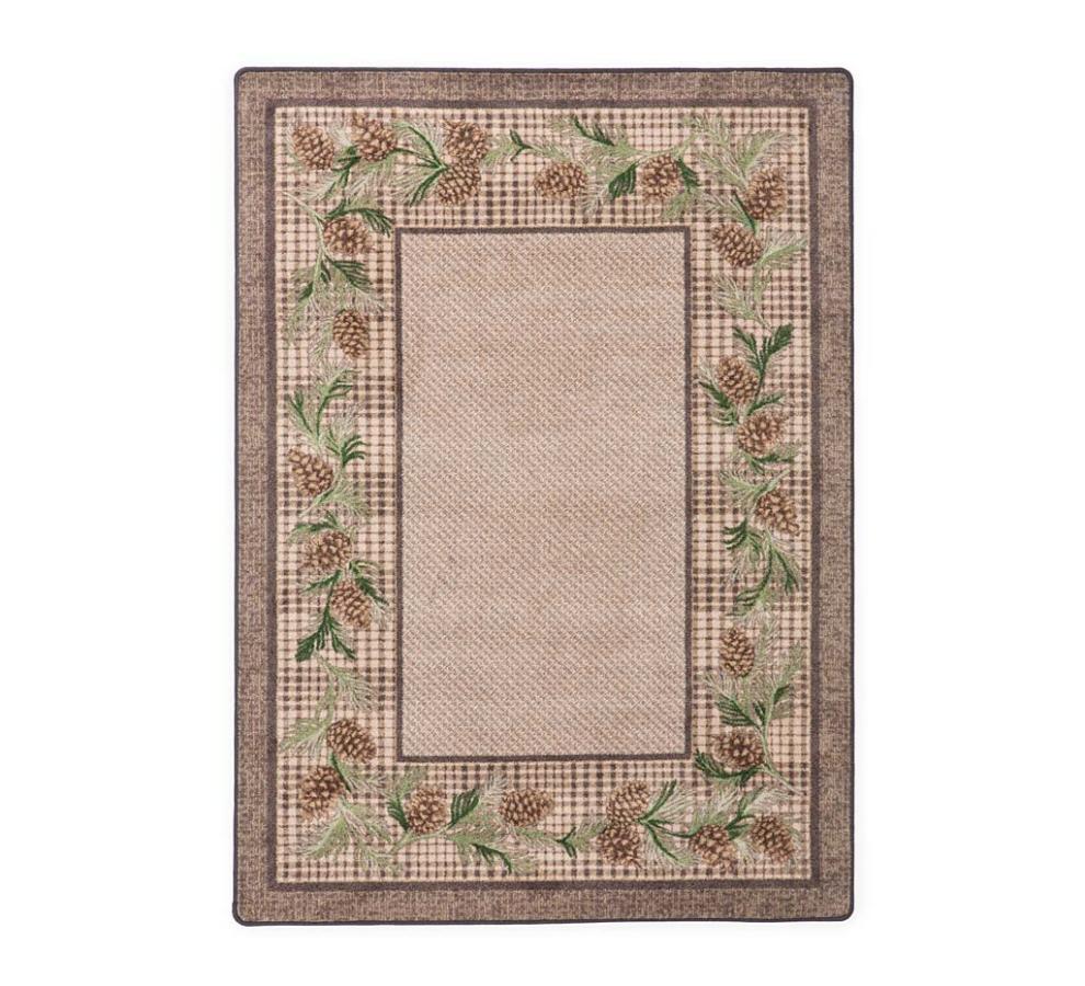 Plow &amp; Hearth Synthetic Rugs | Indoor Living Sweetwater Pine Plaid Endurastran Area Rug