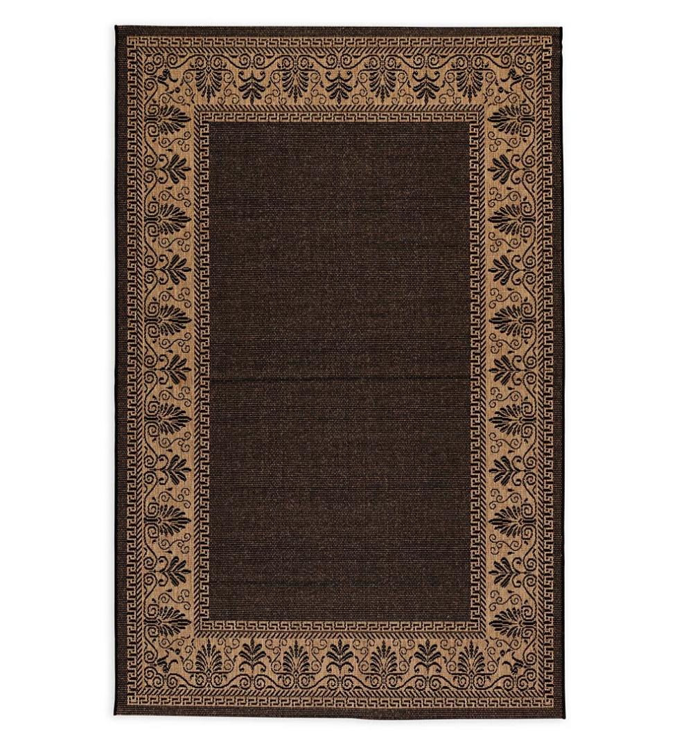 Plow &amp; Hearth Synthetic Rugs | Indoor Living Veranda Border Indoor/Outdoor Rug