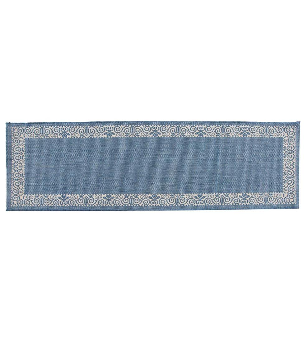 Plow &amp; Hearth Synthetic Rugs | Indoor Living Veranda Border Indoor/Outdoor Rug