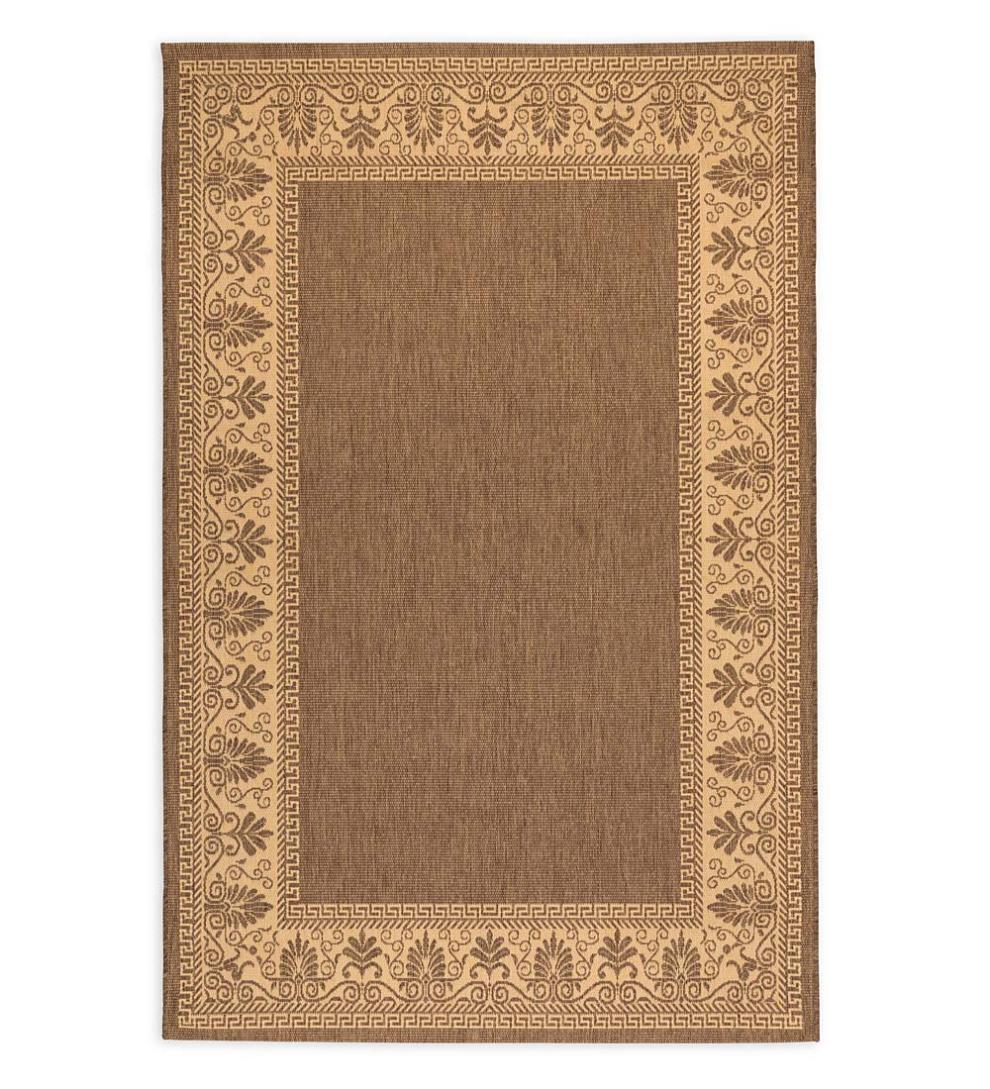 Plow &amp; Hearth Synthetic Rugs | Indoor Living Veranda Border Indoor/Outdoor Rug