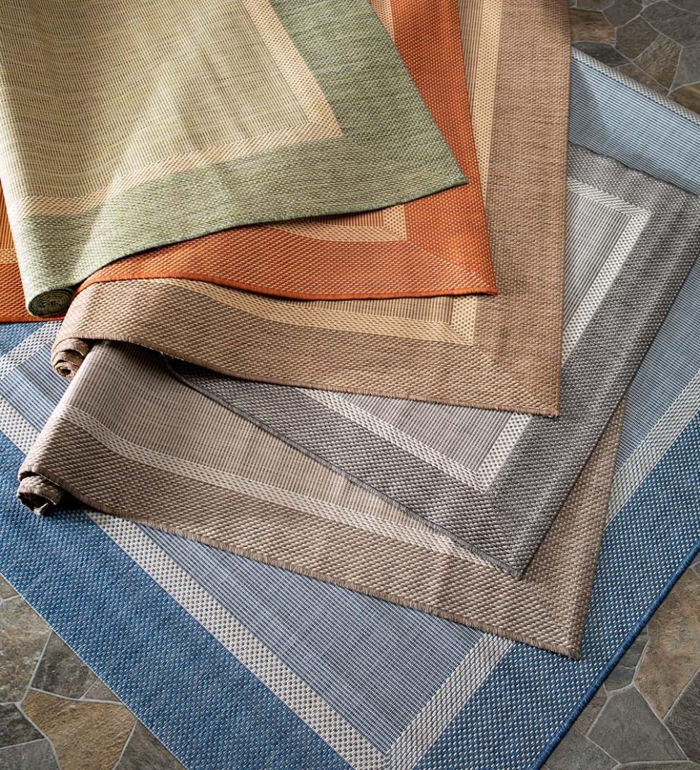 Plow &amp; Hearth Synthetic Rugs | Indoor Living Veranda Framework Indoor/Outdoor Polypropylene Rug