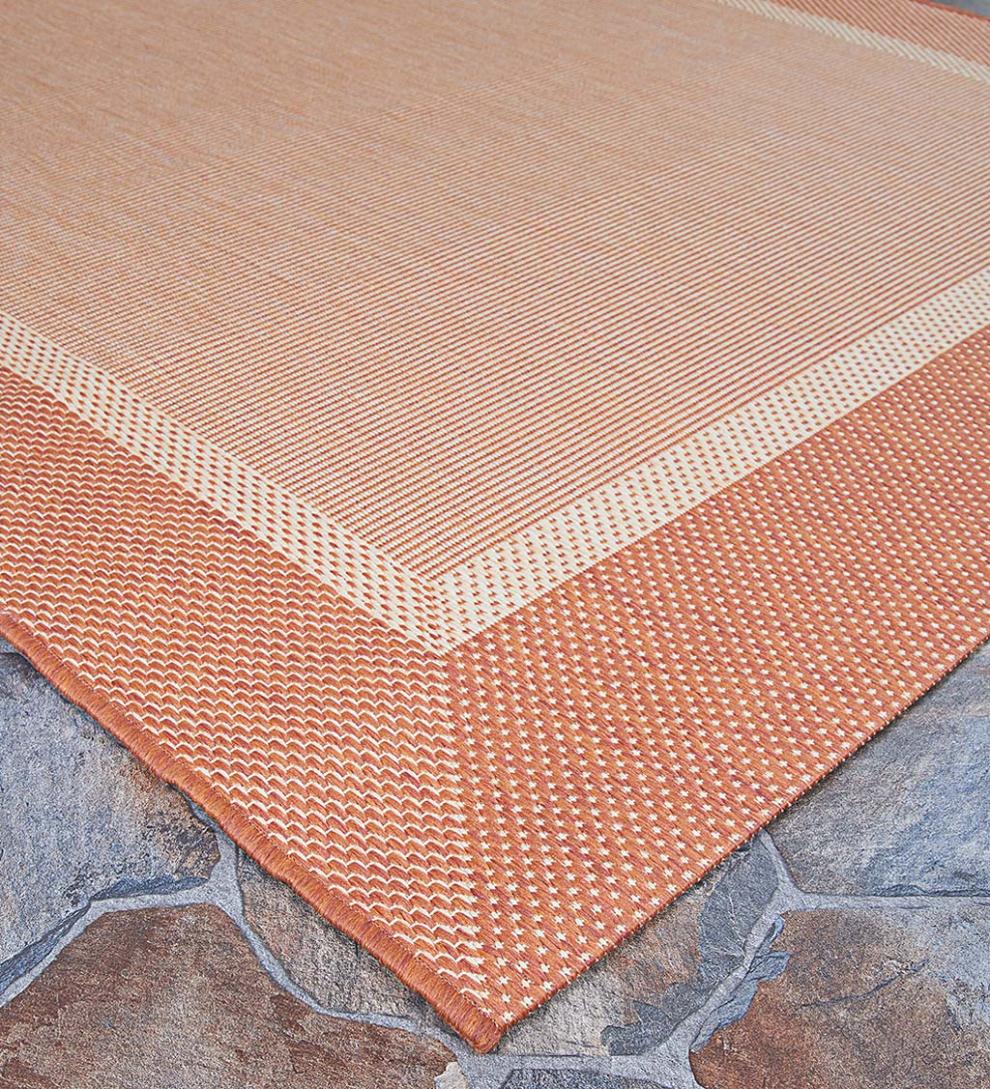 Plow &amp; Hearth Synthetic Rugs | Indoor Living Veranda Framework Indoor/Outdoor Polypropylene Rug