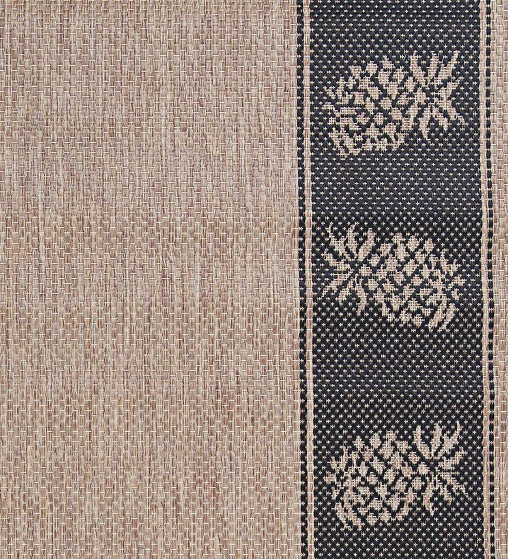 Plow &amp; Hearth Synthetic Rugs | Indoor Living Veranda Pineapple Indoor/Outdoor Polypropylene Rug