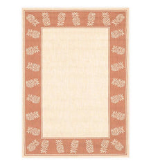 Plow &amp; Hearth Synthetic Rugs | Indoor Living Veranda Pineapple Indoor/Outdoor Polypropylene Rug
