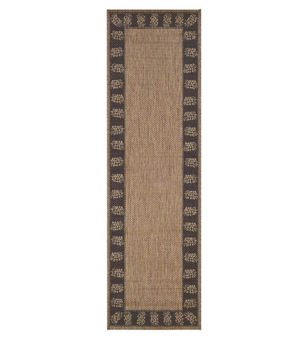 Plow &amp; Hearth Synthetic Rugs | Indoor Living Veranda Pineapple Indoor/Outdoor Polypropylene Rug