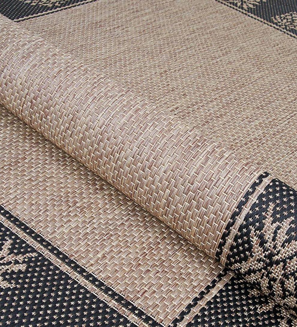 Plow &amp; Hearth Synthetic Rugs | Indoor Living Veranda Pineapple Indoor/Outdoor Polypropylene Rug