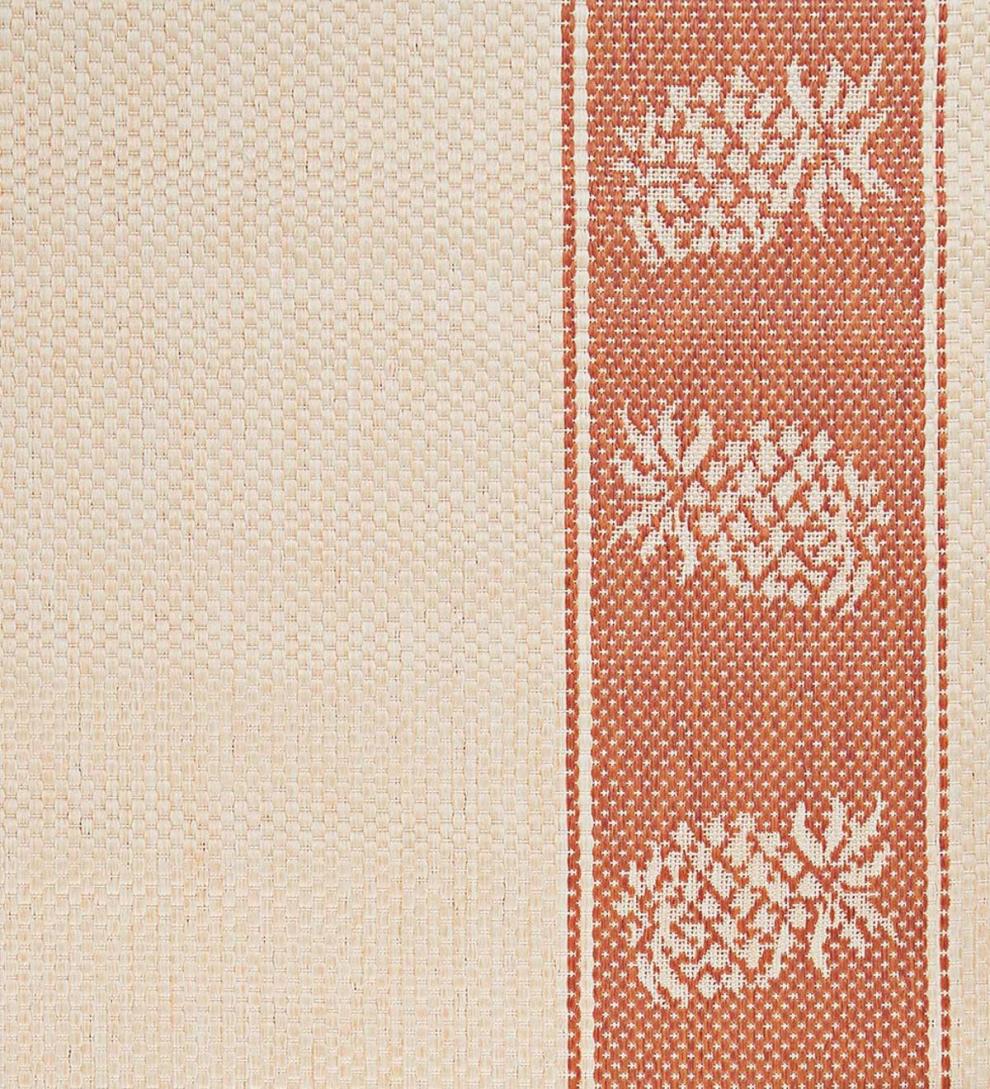 Plow &amp; Hearth Synthetic Rugs | Indoor Living Veranda Pineapple Indoor/Outdoor Polypropylene Rug