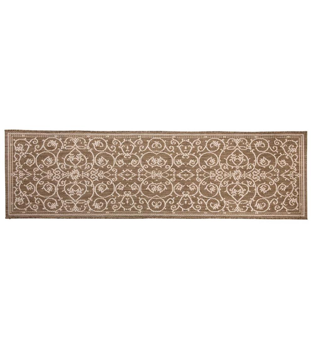 Plow &amp; Hearth Synthetic Rugs | Indoor Living Veranda Scroll Indoor/Outdoor Rug