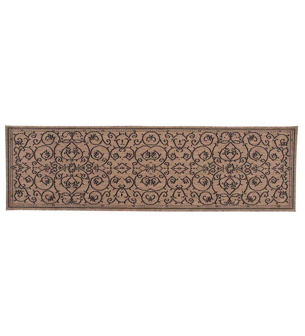 Plow &amp; Hearth Synthetic Rugs | Indoor Living Veranda Scroll Indoor/Outdoor Rug