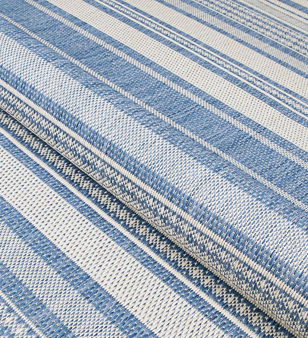Plow &amp; Hearth Synthetic Rugs | Indoor Living Veranda Striped Indoor/Outdoor Polypropylene Rug