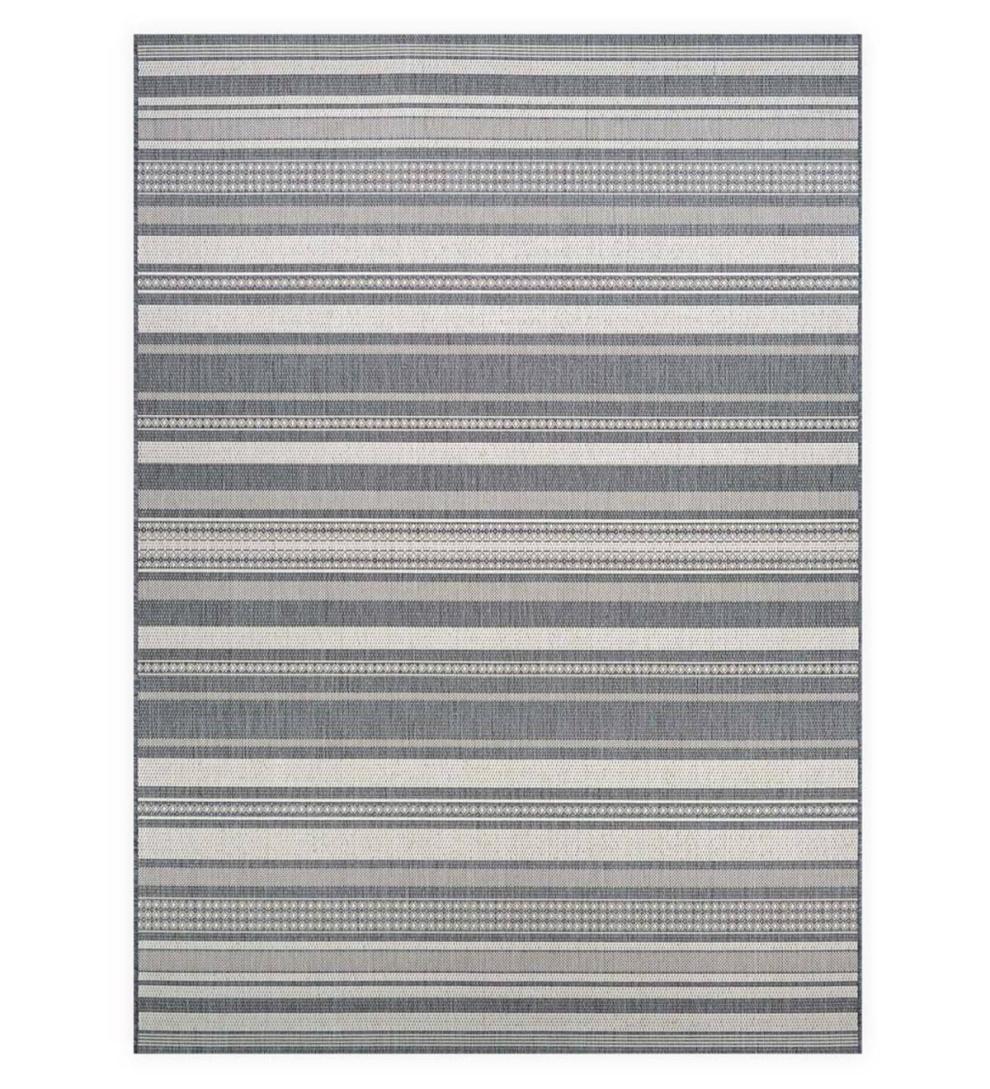 Plow &amp; Hearth Synthetic Rugs | Indoor Living Veranda Striped Indoor/Outdoor Polypropylene Rug