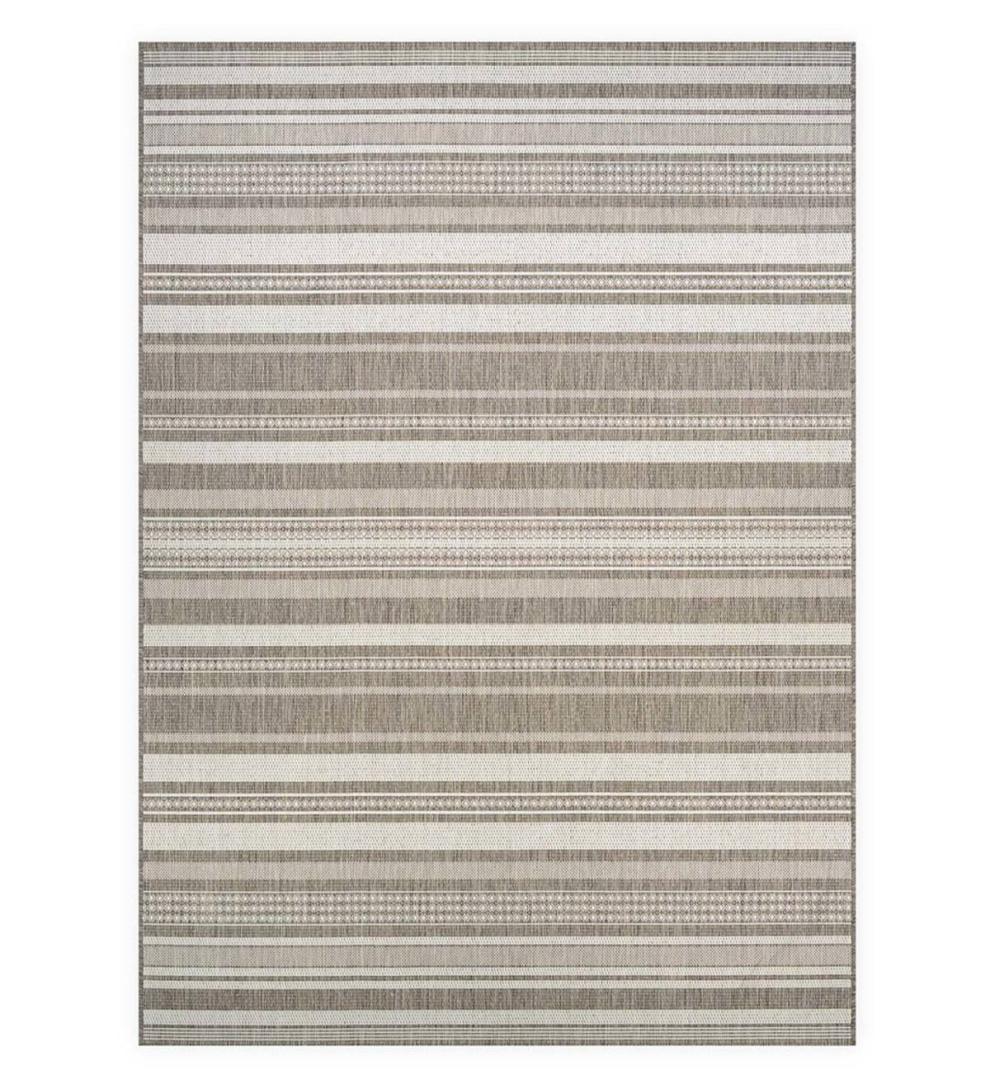 Plow &amp; Hearth Synthetic Rugs | Indoor Living Veranda Striped Indoor/Outdoor Polypropylene Rug